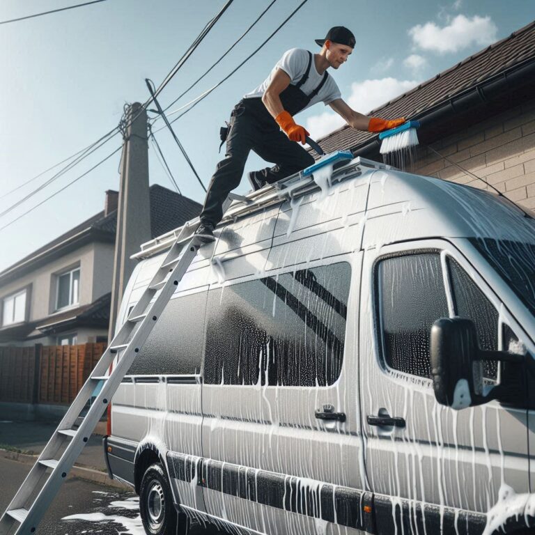 How to Safely Wash the Roof of a Tall Van